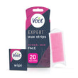 Expert Cold Wax Strips for Normal Skin - Face, 20 Strips
