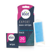 Expert Cold Wax Strips for Sensitive Skin - Face, 20 strips