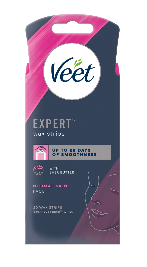 Expert Face Cold Wax Strips for Normal Skin 20 u Veet UK
