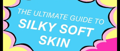 Pop art style speech bubble that reads ' The Ultimate Guide to Silky Soft Skin'