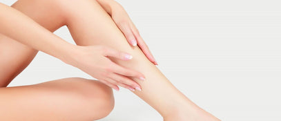 A woman with smooth legs