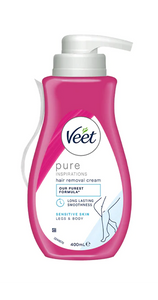 Pure inspirations Hair Removal Cream for Sensitive Skin - Body & Legs, 400 ml