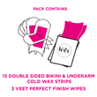 Bikini and Underarm Cold Wax Strips for Sensitive Skin 90 Strips