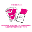 Body & Legs Cold Wax Strips for Sensitive Skin, Pack of 80