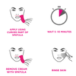 Face Hair Removal Kit for Sensitive Skin 2x50ml, 3x Bundle