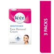 Face Hair Removal Kit for Sensitive Skin 2x50ml, 3x Bundle