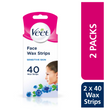 Face Cold Wax Strips for Sensitive Skin, Pack of 80