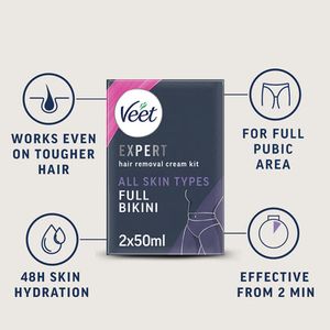 Expert Bikini Hair Removal Cream Kit for all Skin Types